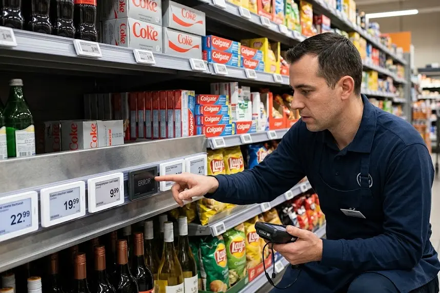 Ol 'Electronic Shelf Labels' i no wok long senis? 6-pela as na hau long stret...